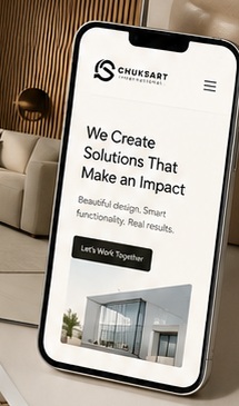 Chuksart website mobile presentation